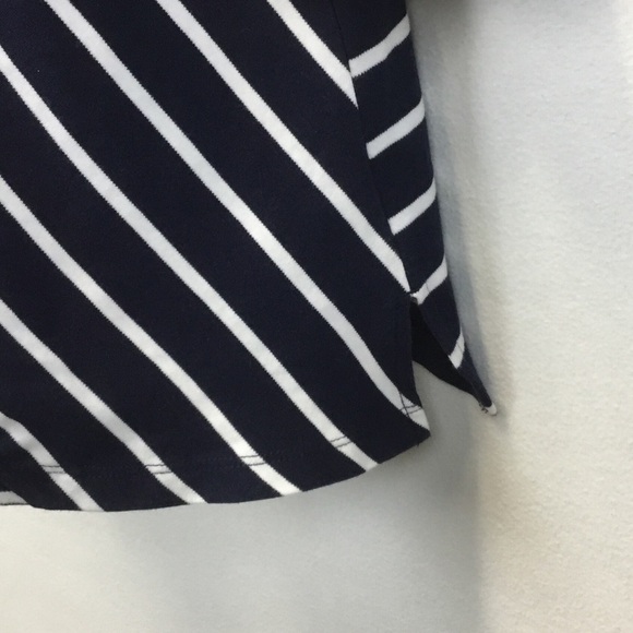 Chico's Blue White Striped Tunic Top. - Picture 7 of 9
